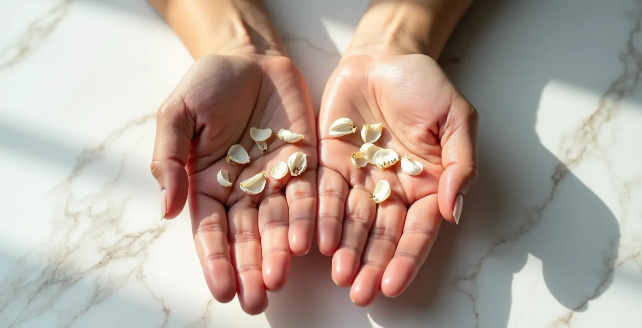 Comparación visual de manos antes y después del tratamiento antimanchas