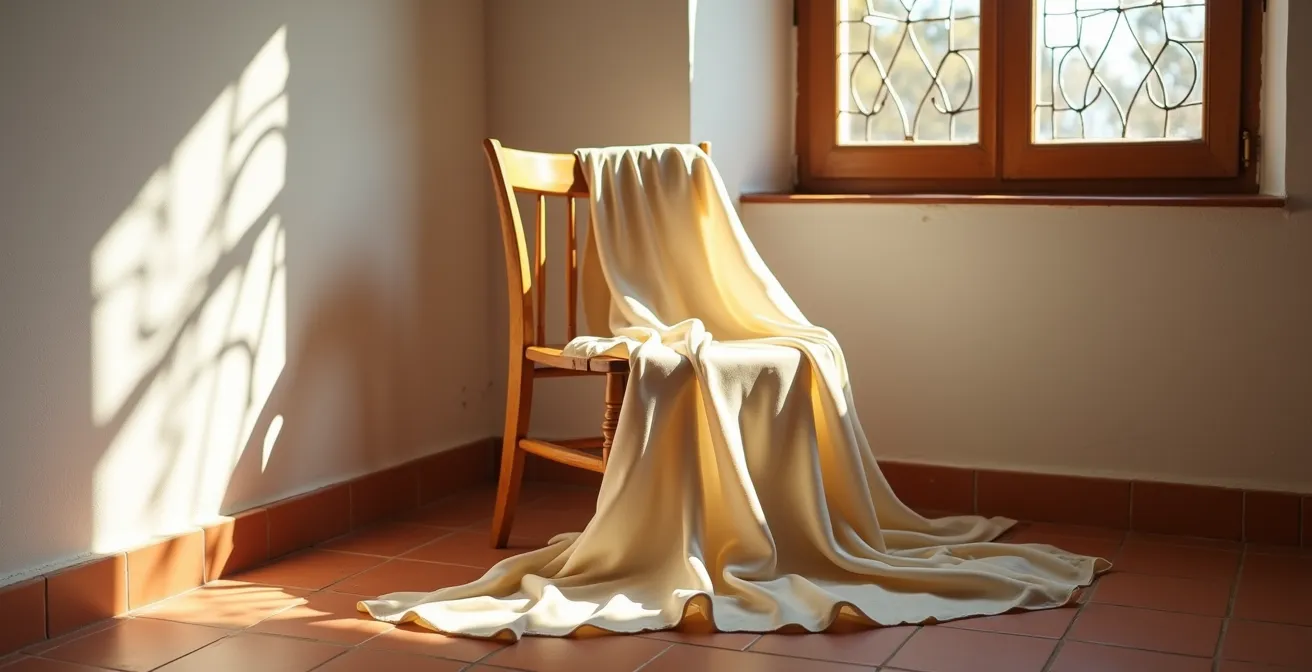 Comparación visual entre el brillo nacarado de seda natural y el brillo plano del poliéster