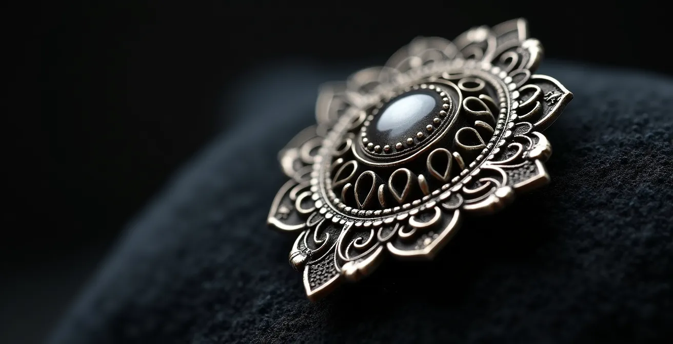 Joyas de plata antiguas con pátina preservada mostrando técnica de limpieza