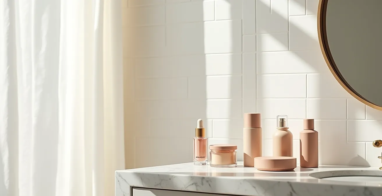 Secuencia visual del proceso de aplicación por capas de iluminador en piel madura